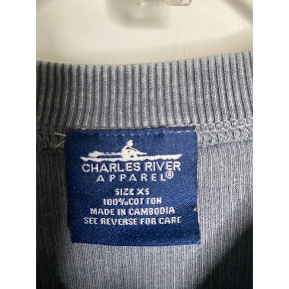 Charles River Apparel Crewneck Sz XS Distressed - Picture 3 of 4